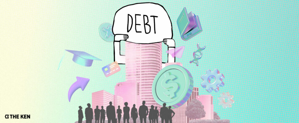 Image depicting debt problems in the society